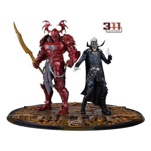 McFarlane Toys - DC Multiverse - Collector Edition (2-Pack) #04 - Batman Who Laughs (Knight Armor) & The Merciless (Dark Multiverse) - 7” Action Figure