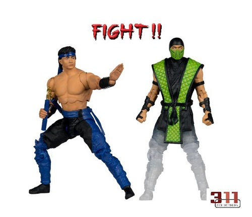 McFarlane Toys - Mortal Kombat Klassics - 2‑Pack Reptile vs. Liu Kang - 7" Action Figure Set