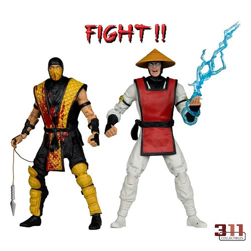 McFarlane Toys - Mortal Kombat Klassics - 2‑Pack Scorpion vs. Raiden - 7" Action Figure Set