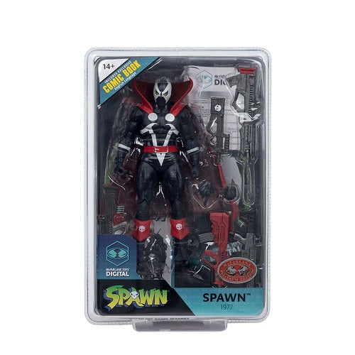 McFarlane Toys - Spawn - Page Punchers - Spawn 1977 Red and Black (Chase) Red Platinum Edition - 7” Action Figure