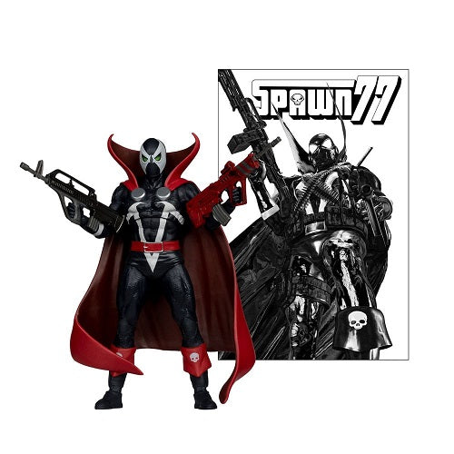 McFarlane Toys - Spawn - Page Punchers - Spawn 1977 Red and Black (Chase) Red Platinum Edition - 7” Action Figure
