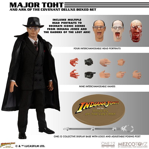 Mezco - One:12 Collective - Indiana Jones: Raiders of the Lost Ark - Major Toht & Ark of the Covenant (Deluxe Edition) - 1/12 Action Figure