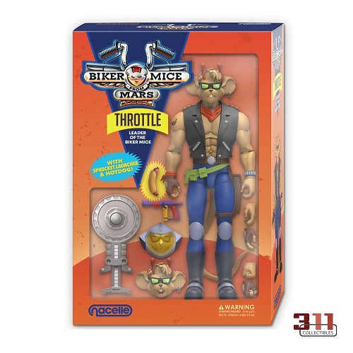 Nacelle - Biker Mice from Mars - Throttle (Leader of the Biker Mice) - 17 cm Action Figure