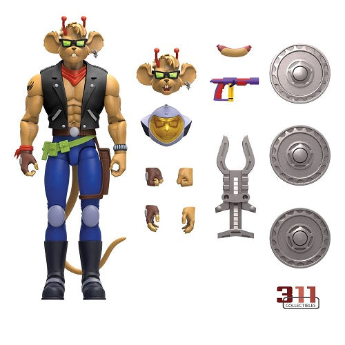 Nacelle - Biker Mice from Mars - Throttle (Leader of the Biker Mice) - 17 cm Action Figure