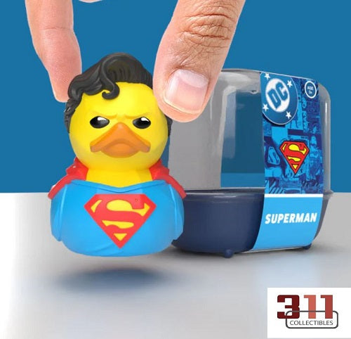 Numskull - TUBBZ Mini - DC - Superman - 5cm Collectible Duck with Bathtub Display (Boxed Edition)