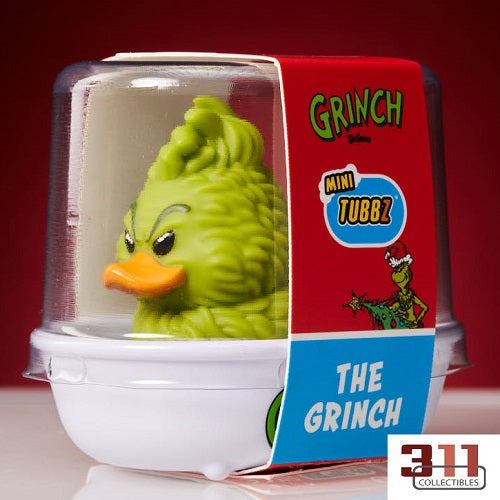 Numskull - TUBBZ Mini - Grinch - The Grinch - 5 cm Collectible Duck met badkuipdisplay (Boxed Edition)