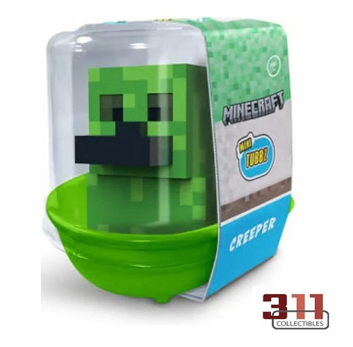 Numskull - TUBBZ Mini - Minecraft - Creeper - 5 cm Collectible Duck met badkuipdisplay (Boxed Edition)