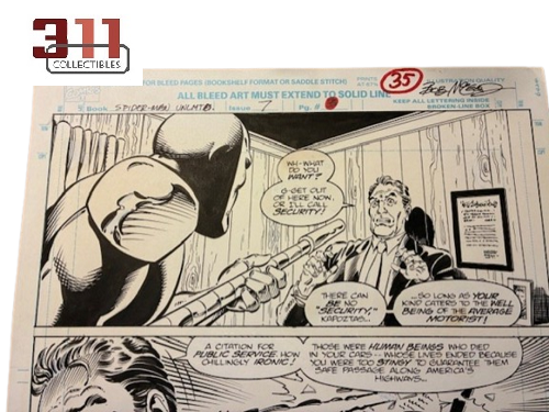 Original Comic Art - Spiderman Unlimited #07 - Page #35 - Bob McLeod (incl. signature, 1993)