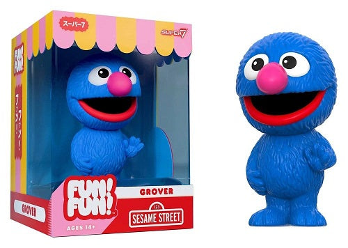 Super7 - FUN! FUN! - Sesame Street - Grover (Wave 01) - 18 cm Vinyl Action Figure