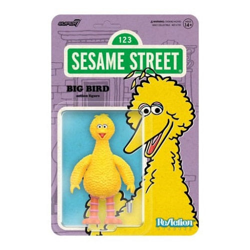 Super7 - ReAction - Sesame Street - Big Bird (Vague 03) - Figurine articulée de 9,5 cm