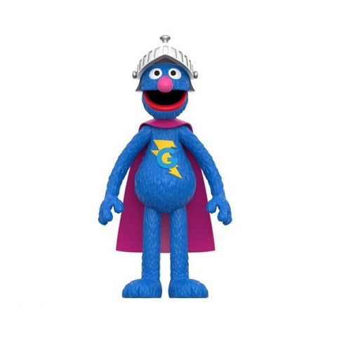 Super7 - ReAction - Sesame Street - Super Grover (Vague 03) - Figurine articulée de 9,5 cm