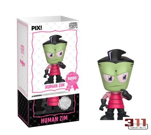 Thrilljoy - PIX! - Invader Zim - Human Zim - 10 cm Collectible Figure (5000pcs, Geopende Hero (Common) Variant)