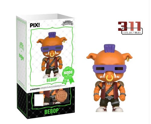 Thrilljoy - PIX! - Teenage Mutant Ninja Turtles - Bebop - 10 cm Collectible Figure (San Diego Comic Con 2025 Exclusive, 5000pcs, Geopende Hero (Common) Variant)