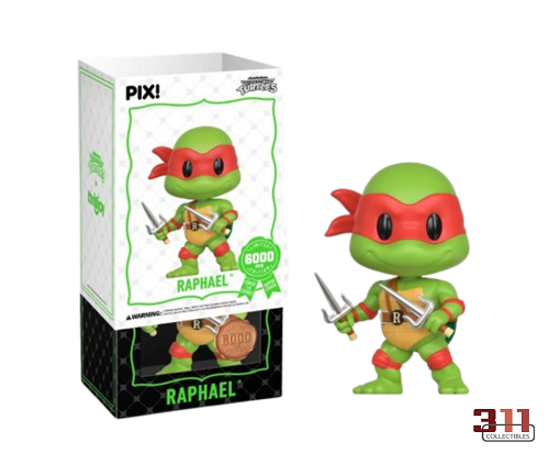 Thrilljoy - PIX! - Teenage Mutant Ninja Turtles - Raphael - 10 cm Collectible Figure (6000pcs, Geopende Hero (Common) Variant)