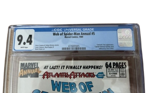 CGC - Universal Grade - Marvel - Web of Spider-Man Annual #5 (1989, 9.4) - Graded Comic Book