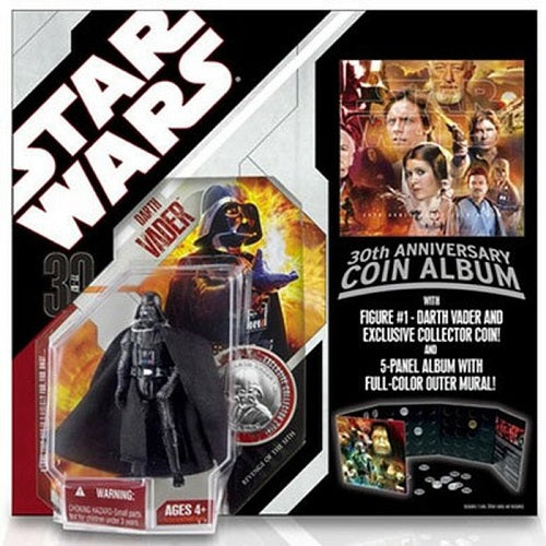 Hasbro - Star Wars - 30th Anniversary - Darth Vader (Silver Coin) (#1) (Coin Album Included) - 3.75” Action Figure