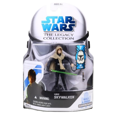Hasbro - Star Wars - The Legacy Collection (Bleu) - Luke Skywalker (Tempête de sable) (BD02) (Autocollant premier jour de sortie) - Figurine articulée de 9,5 cm