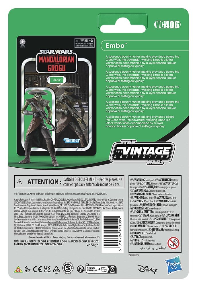 Hasbro - Star Wars - Vintage Collection - Star Wars: The Mandalorian and Grogu - Embo #VC406 - 3.75” Action Figure