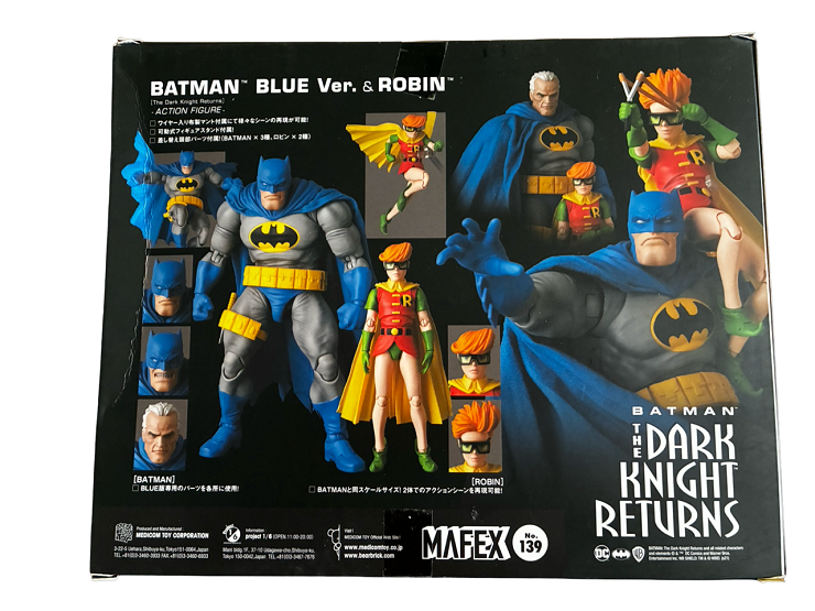 Medicom Toy - MAFEX - Batman: The Dark Knight Returns - Batman (Blue Ver.) & Robin (2-Pack, 2021) #139 (DMG) - 6” Action Figure
