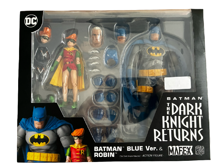 Medicom Toy - MAFEX - Batman: The Dark Knight Returns - Batman (Blue Ver.) & Robin (2-Pack, 2021) #139 (DMG) - 6” Action Figure