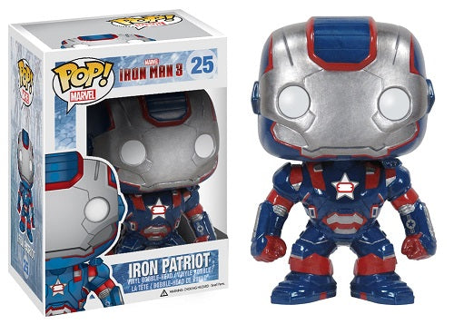 Funko - POP! - Marvel - Iron Man 3 - Iron Patriot #25 (DMG) - Vinyl Figure