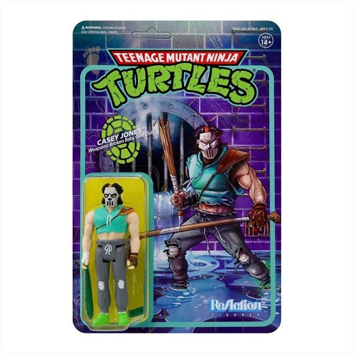 Super7 - ReAction - Tortues Ninja - Casey Jones - Figurine articulée de 9,5 cm