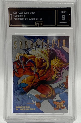 TCG - Marvel - 1995 - Fleer Ultra X-men - Sabretooth 8 (Hunters and Stalkers Silver) SLAB (GMA 9)