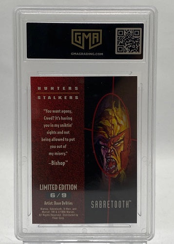 TCG - Marvel - 1995 - Fleer Ultra X-men - Sabretooth 8 (Hunters and Stalkers Silver) SLAB (GMA 9)