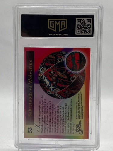TCG - Marvel - 1994 - Flair Marvel - Deadly Enemies 53 - Sabretooth vs Wolverine SLAB (GMA 8.5)