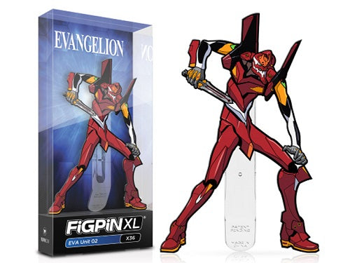 FigPin XL - Evangelion - EVA Unit 02 #X36 - Pin's de collection avec étui souple (édition limitée à 480 exemplaires)
