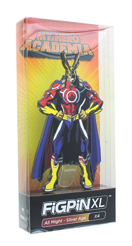 Figpin XL - My Hero Academia - All Might (Âge d'argent) #X4 - Pin's de collection avec étui souple (Limité à 6100 exemplaires)