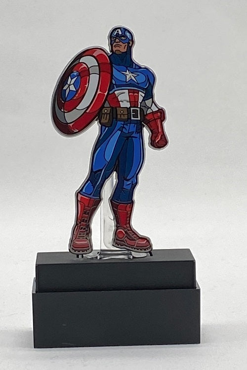 Figpin - Marvel - Contest of Champions - Captain America #491 - Collectible Pin with Premium Display Case (Limited to 5367)