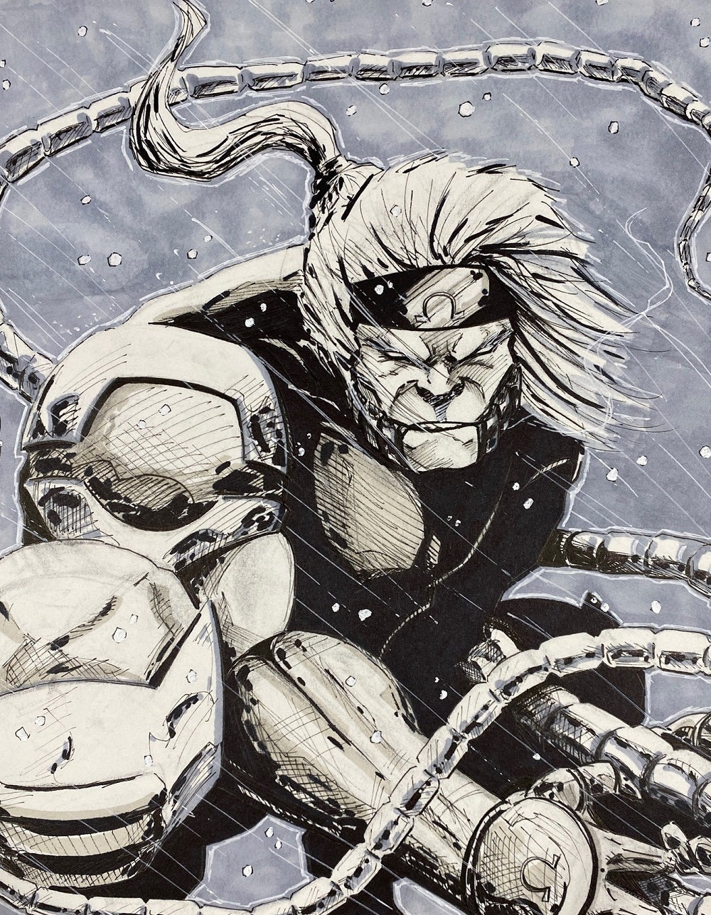 Original Comic Art - Omega Red Commission - Peter Simeti