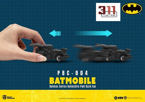 Beast Kingdom - Pull Back Cars - DC Comics - Batmobile - 6 cm Mini Vehicle (Blind Box, PBC004)