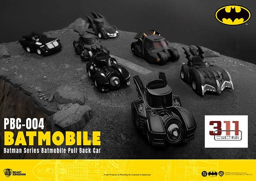 Beast Kingdom - Pull Back Cars - DC Comics - Batmobile - 6 cm Mini Vehicle (Blind Box, PBC004)