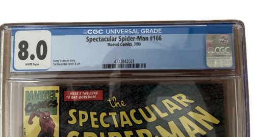CGC - Universal Grade -  Marvel - Spectacular Spider-Man #166 (07/1990, 8.0) - Graded Comic Book