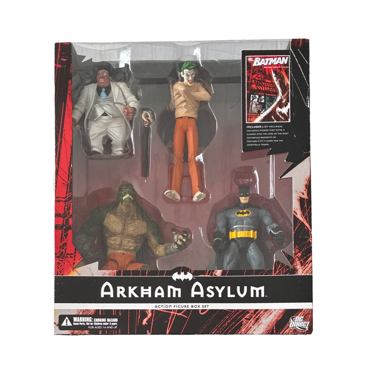 DC Direct - Batman: Arkham Asylum - Batman, The Joker, The Penguin & Killer Croc (4-Pack, 2009) - Action Figures