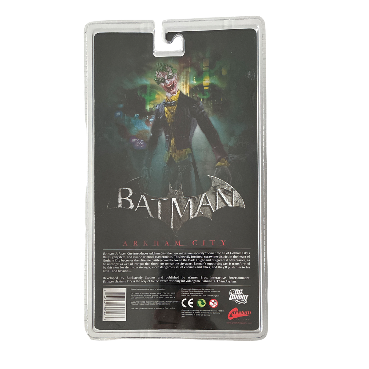 DC Direct - Batman: Arkham City - The Joker (Sickened Variant) (NYCC 2011 Exclusive - 4000pcs) - 7” Action Figure