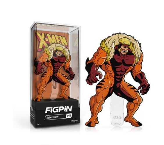 Figpin - Marvel - X-Men: The Animated Series - Sabertooth (918) - Collectible Pin with Premium Display Case