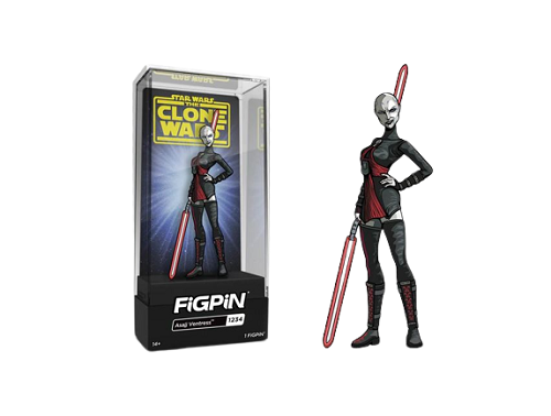 Figpin – Star Wars – The Clone Wars – Asajj Ventress 1234 – Sammelnadel mit Premium-Vitrine