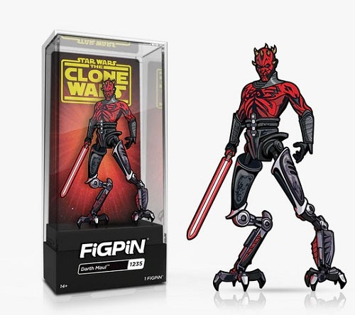 Figpin - Star Wars - The Clone Wars - Darth Maul 1235 - Collectible Pin with Premium Display Case