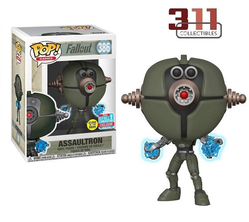 Funko - POP! - Games - Fallout - Assaultron (Invader Model) #386 (Fall Convention Exclusive, Glows in the Dark) - Vinyl Figure