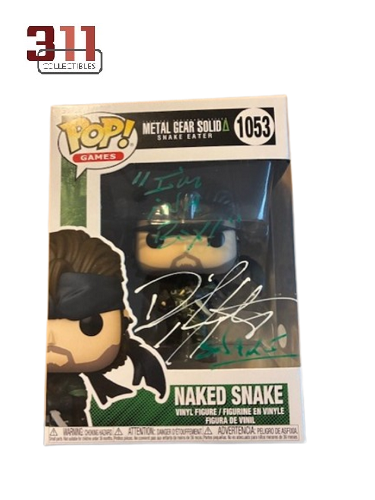Funko - POP! - Games - Metal Gear Solid: Snake Eater - Naked Snake #1053 - Signed, Charactername en Quote by David Hayter - Vinyl Figure - Met COA van JSA