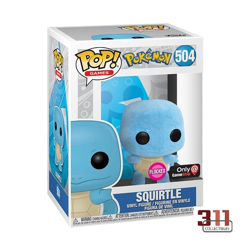 Funko - POP! - Jeux - Pokémon - Carapuce n° 504 (Flocage, exclusivité GameStop) - Figurine en vinyle