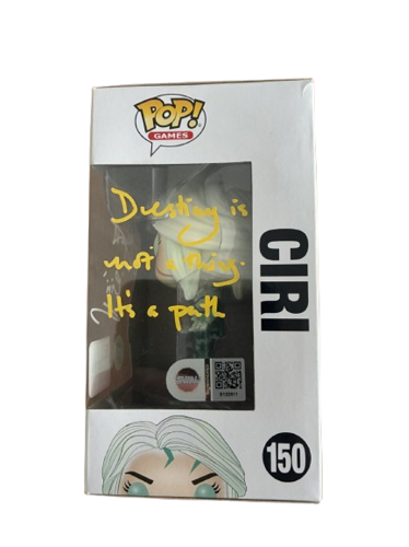 Funko - POP! - Games - The Witcher 3: Wild Hunt - Ciri (Magic, Glow in the Dark, E3 2019) #150 - Signed by Jo Wyatt (Character Name, Quote, SWAU COA) - Vinyl Figure