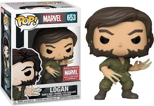 Funko - POP! - Marvel - Logan n° 653 (Griffes d'os) (Exclusivité Marvel Collector Corps) - Figurine en vinyle