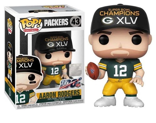 Funko POP! - Football américain - Green Bay Packers - Aaron Rodgers n° 43 (Produit officiel NFL) - Figurine en vinyle