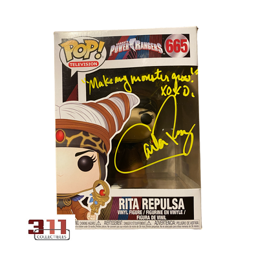 Funko POP! - Television - Mighty Morphin Power Rangers - Rita Repulsa #665 - Signed by Carla Perez - Vinyl Figure - Met COA van POPCOA