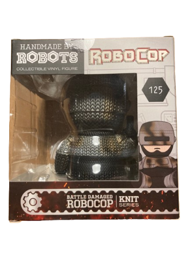 Handmade by Robots - Collectible Vinyl Figure - Knit Series 125 - Robocop (Battledamaged) (2022 Emerald City Comic Con Exclusive) (1000 pieces) (Signed by Peter Weller) (NO COA!)