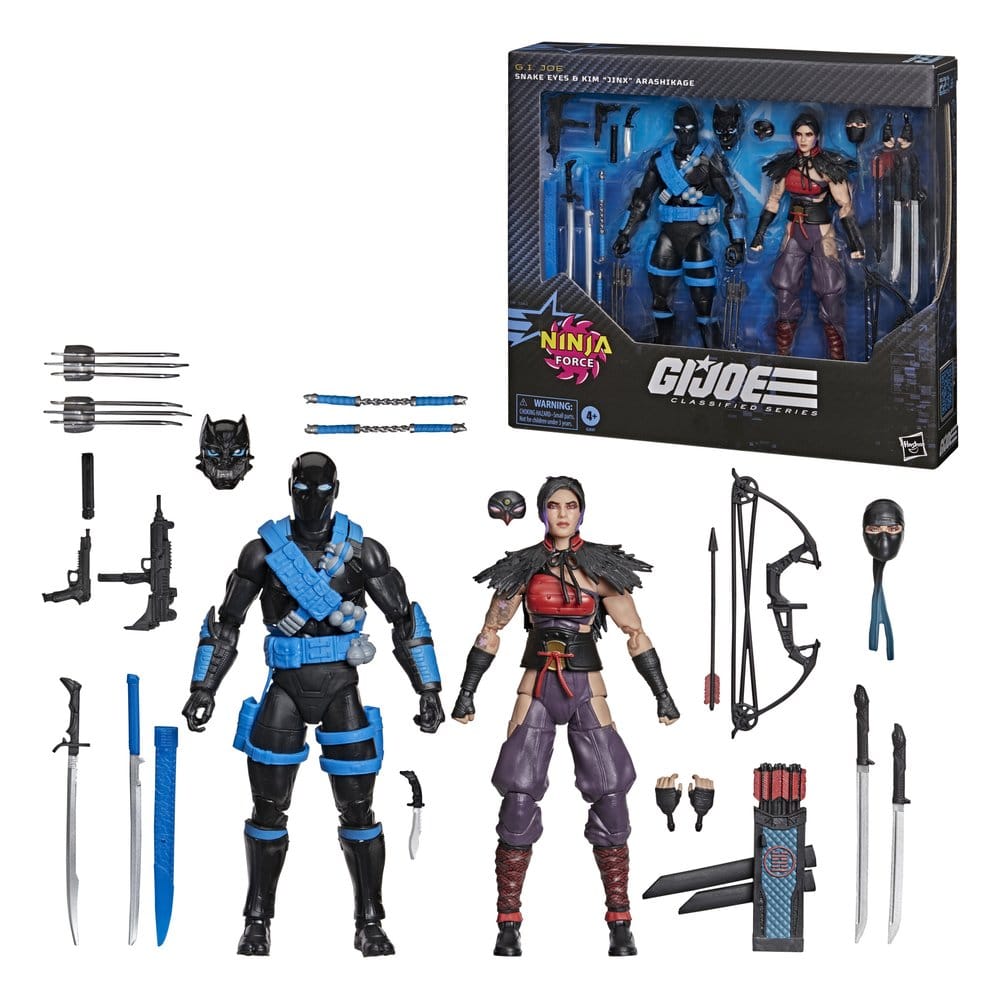 Hasbro - G.I. Joe Classified Series - Ninja Force - Snake Eyes & Kim “Jinx” Arashikage #223 - 6” Action Figure 2-Pack